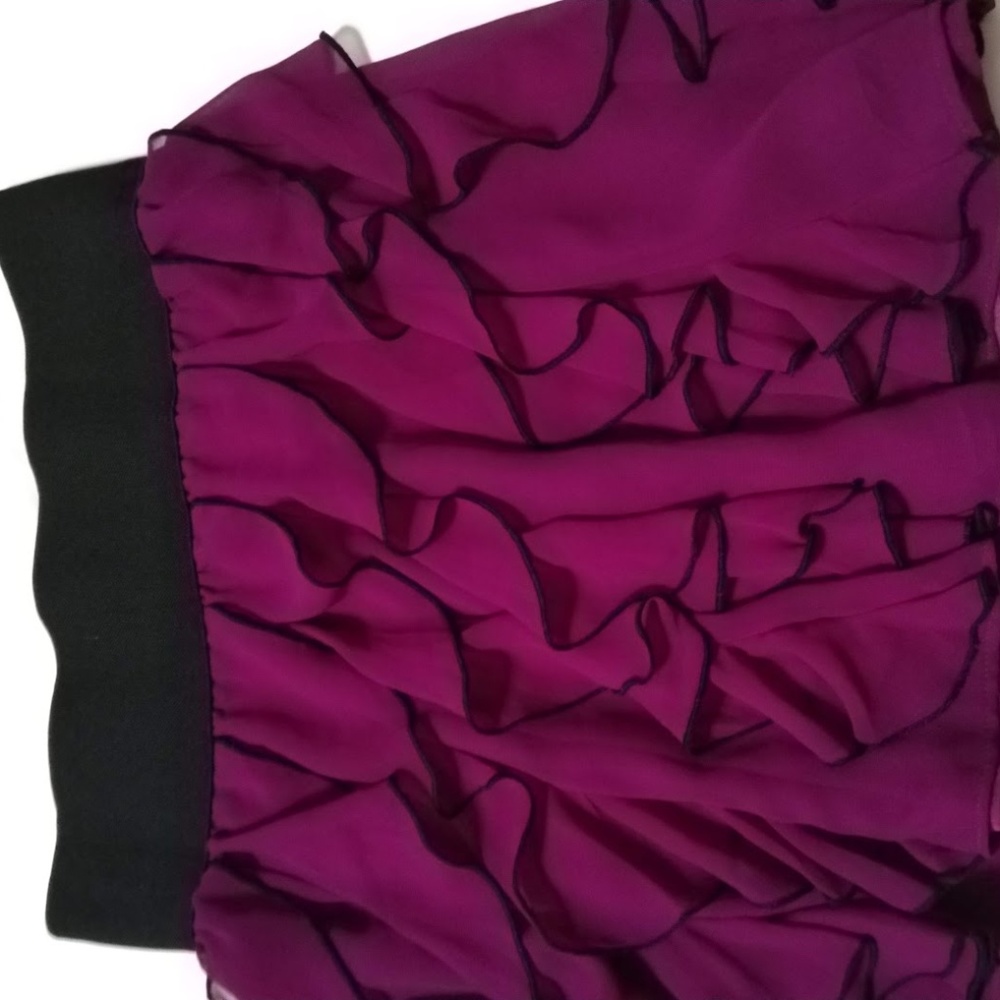 Express Mini Skirt MEDIUM Purple Black